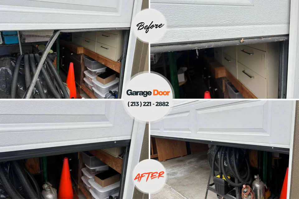 Before and after: garage door repair 28570